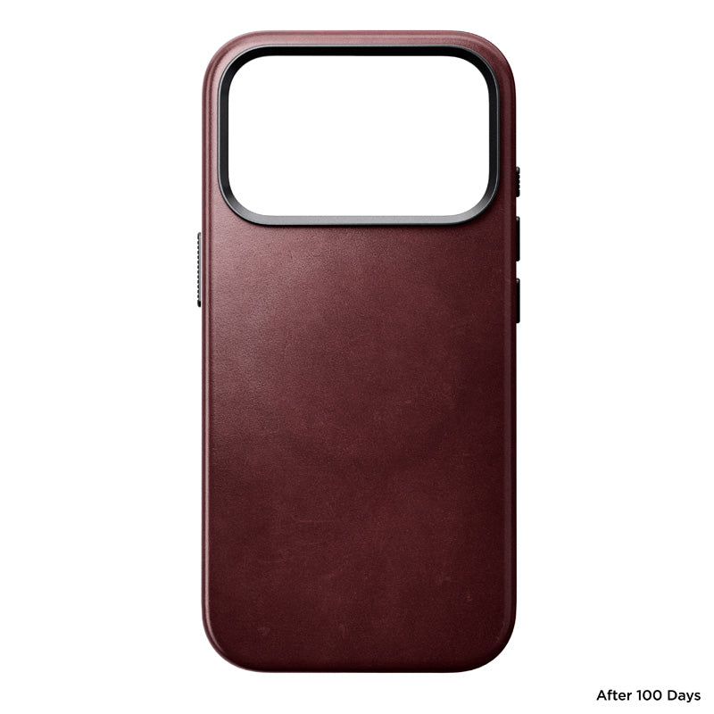 Traditional Horween Leather Case iPhone 18 Pro Burgundy