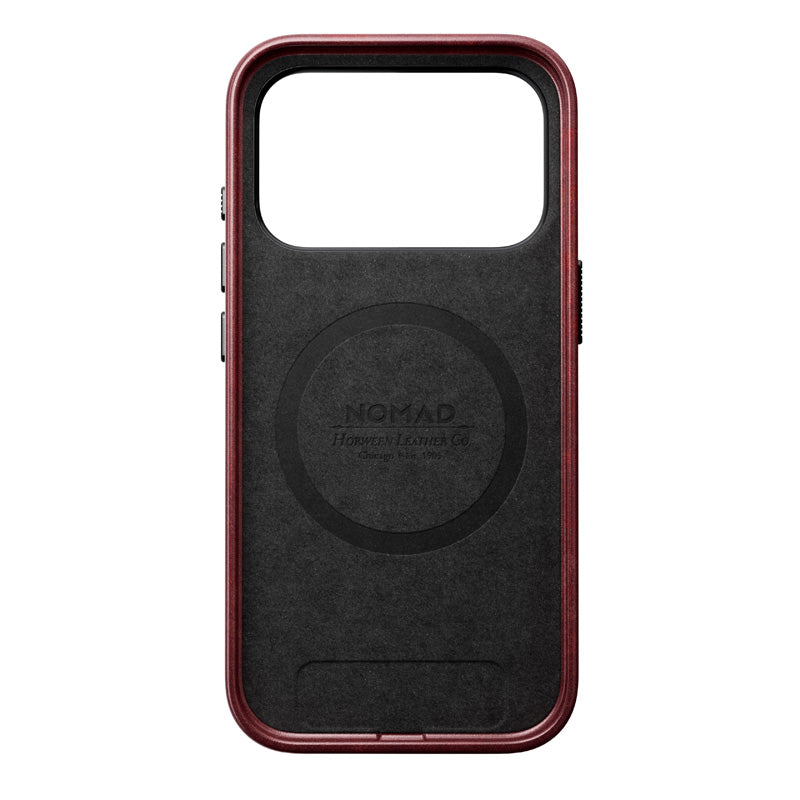 Traditional Horween Leather Case iPhone 18 Pro Burgundy