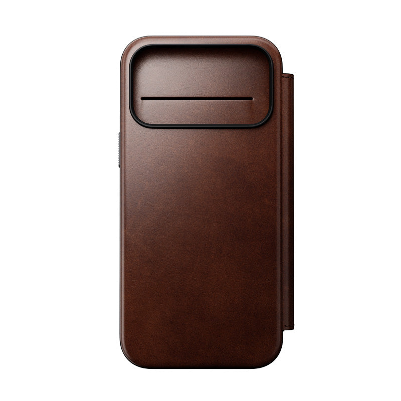 Leather Folio Modern Horween iPhone 18 Pro Max / 17 Pro Max Rustic Brown