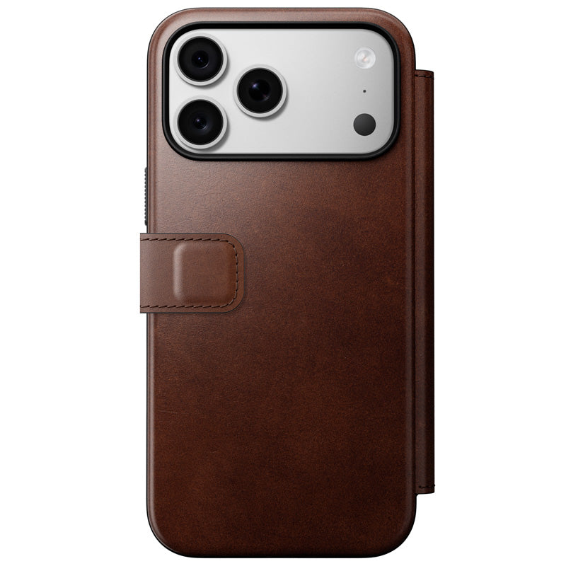Leather Folio Modern Horween iPhone 18 Pro Max / 17 Pro Max Rustic Brown
