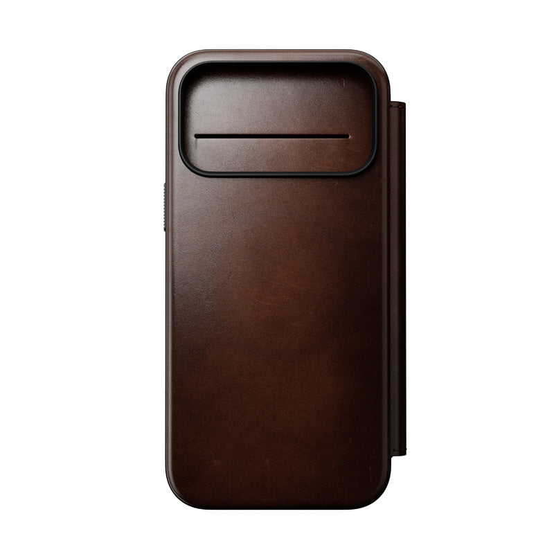 Leather Folio Modern Horween iPhone 18 Pro Max / 17 Pro Max Rustic Brown