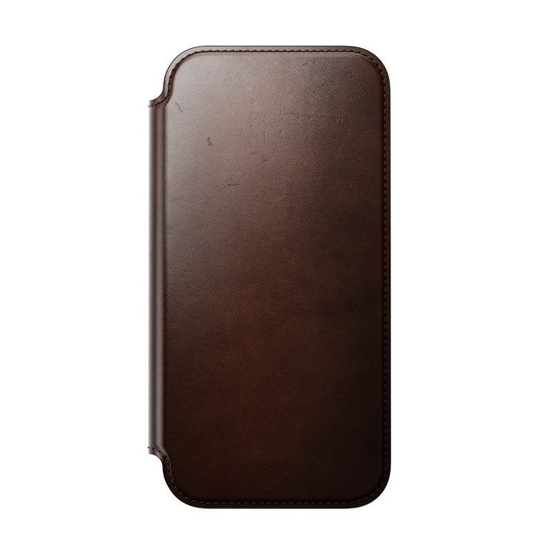 Leather Folio Modern Horween iPhone 18 Pro Max / 17 Pro Max Rustic Brown