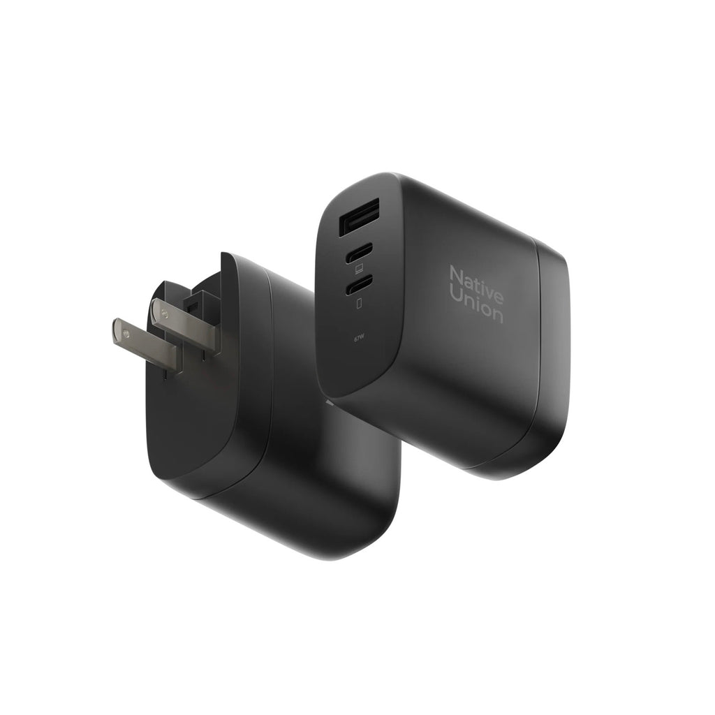 Charger Fast GaN PD 67W (3 ports) Black