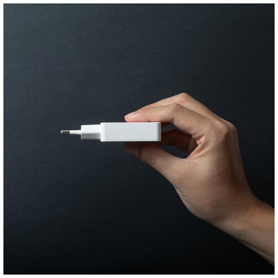Pocket GaN 65 W USB-C Power adapter, Dual USB-C White