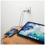 Pocket GaN 65 W USB-C Power adapter, Dual USB-C White