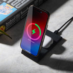 Rise 2-in-1 Qi2 Magnetic Wireless Charger Black