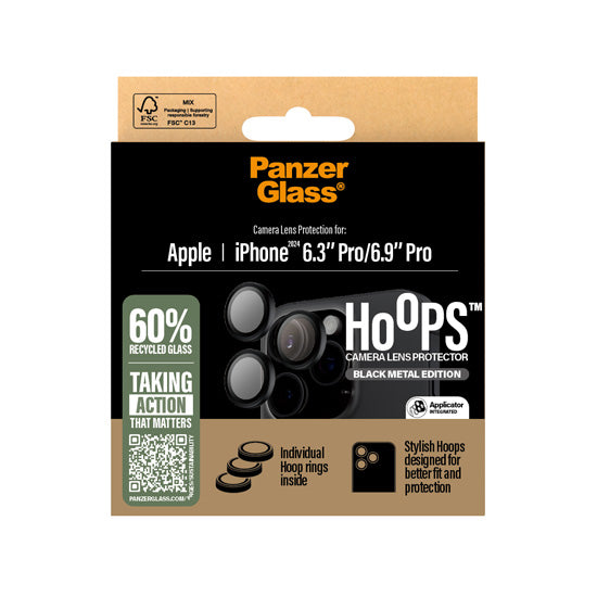 PanzerGlass® Hoops™ Black Lens iPhone 16 Pro/Pro Max