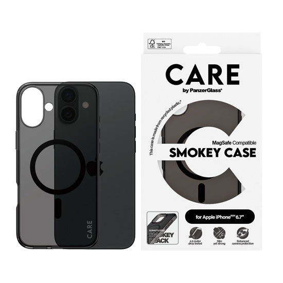 CARE by PanzerGlass® Case Flagship Smokey w. iPhone 16 Plus