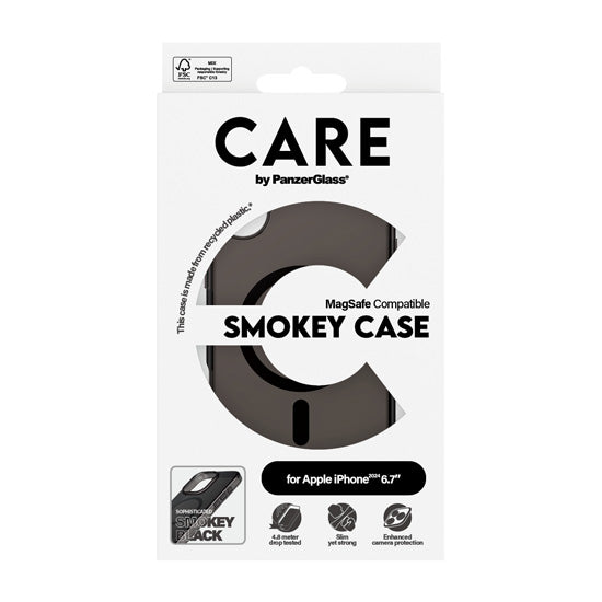 CARE by PanzerGlass® Case Flagship Smokey w. iPhone 16 Plus