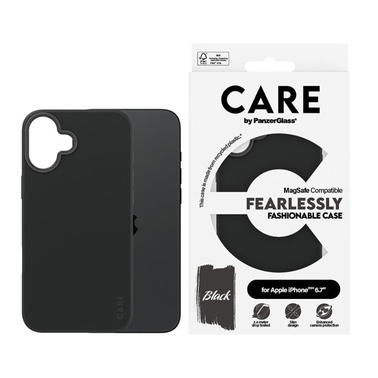 CARE by PanzerGlass® Case Fashion iPhone 16 Plus Black