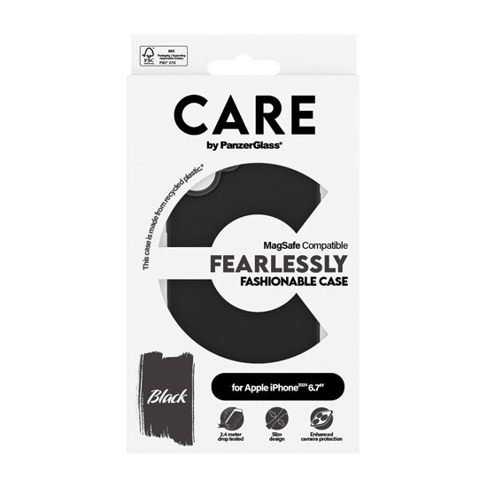CARE by PanzerGlass® Case Fashion iPhone 16 Plus Black