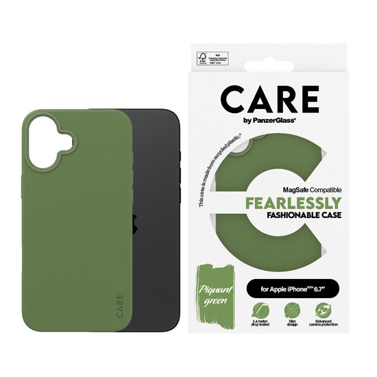 CARE by PanzerGlass® Case Fashion iPhone 16 Plus Green