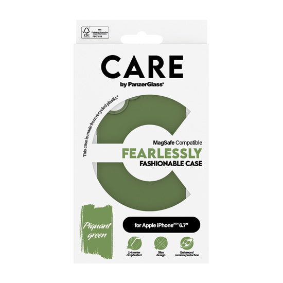 CARE by PanzerGlass® Case Fashion iPhone 16 Plus Green