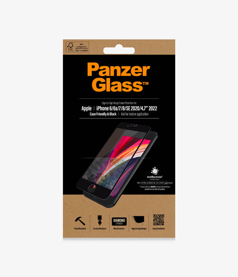 PanzerGlass iPhone 6/6S/7/8/SE (2020/2022) Black