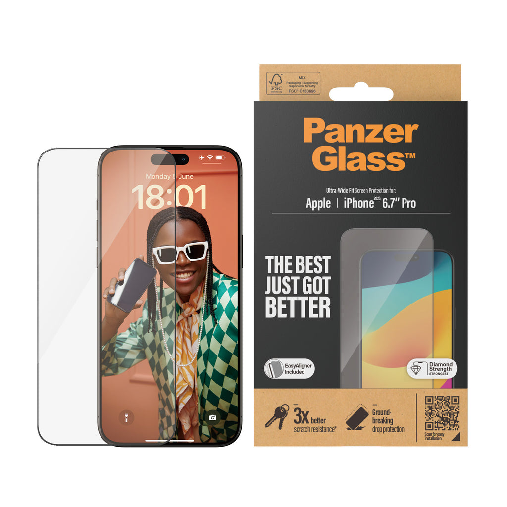 Ultra-Wide Fit Screen ProtectoriPhone 15 Pro Max
