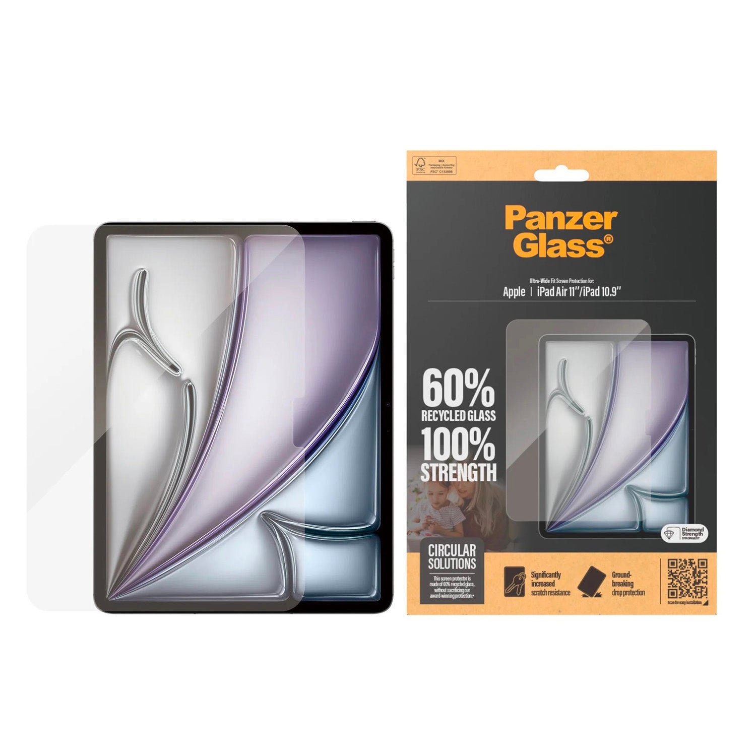 PanzerGlass Wide Fit iPad Air 11 (M4/M3/M2)& iPad 11 (A16) & 10.9 (10th gen)