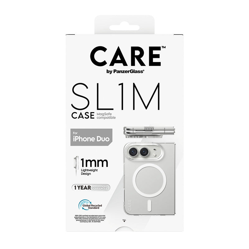 CARE™ by PanzerGlass® SL1M Case Transparent w. White MagSafe iPhone Duo