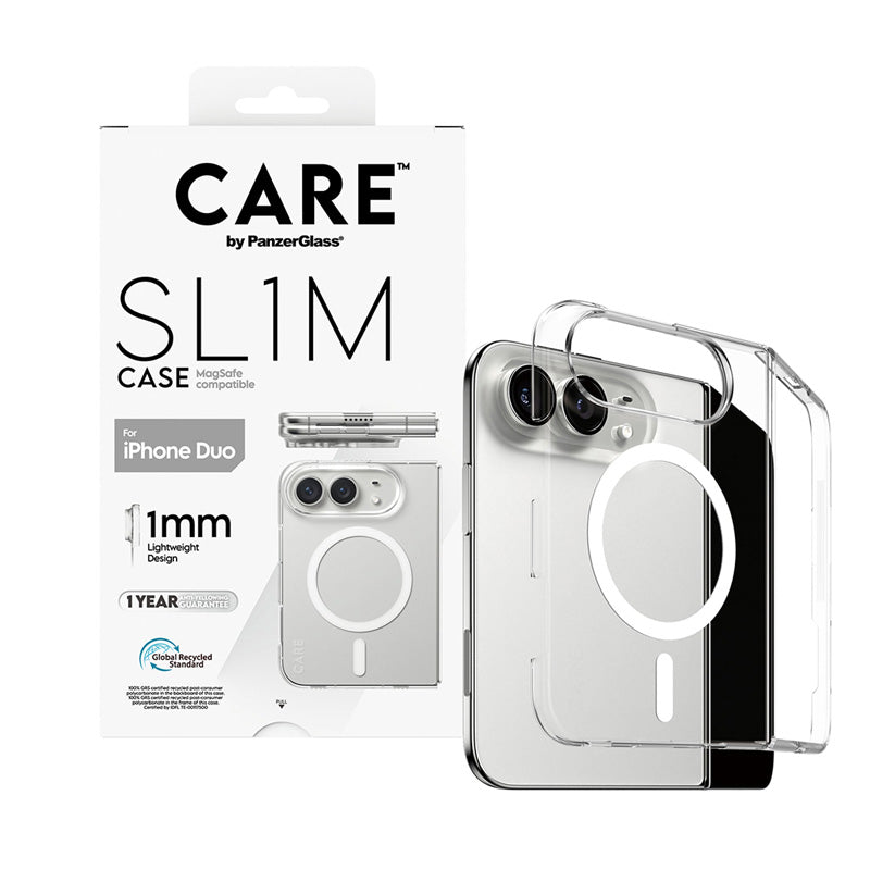 CARE™ by PanzerGlass® SL1M Case Transparent w. White MagSafe iPhone Duo
