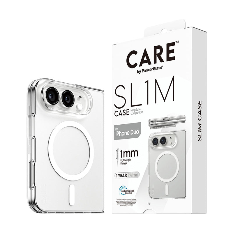 CARE™ by PanzerGlass® SL1M Case Transparent w. White MagSafe iPhone Duo