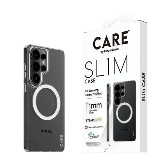 ARE™ by PanzerGlass® SL1M Case Transparent w. Qi Samsung S26 Ultra