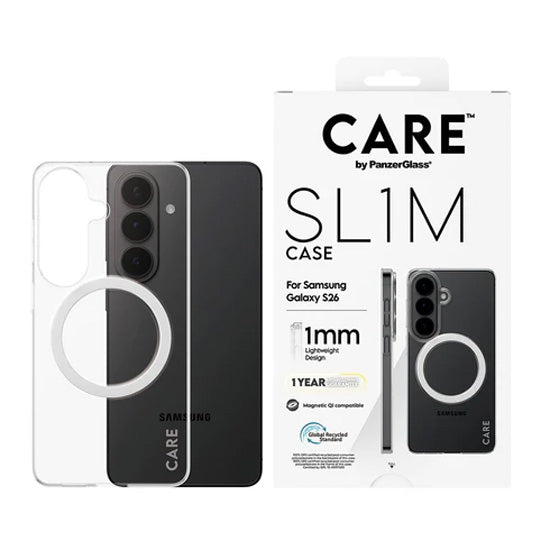 CARE™ by PanzerGlass® SL1M Coque Transparent w. Qi Samsung S26