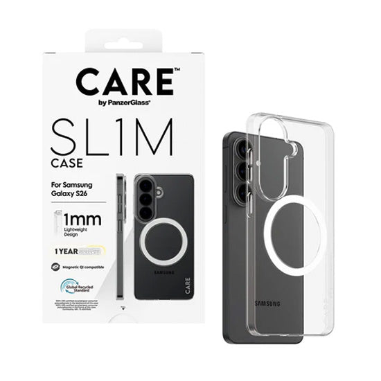 CARE™ by PanzerGlass® SL1M Coque Transparent w. Qi Samsung S26