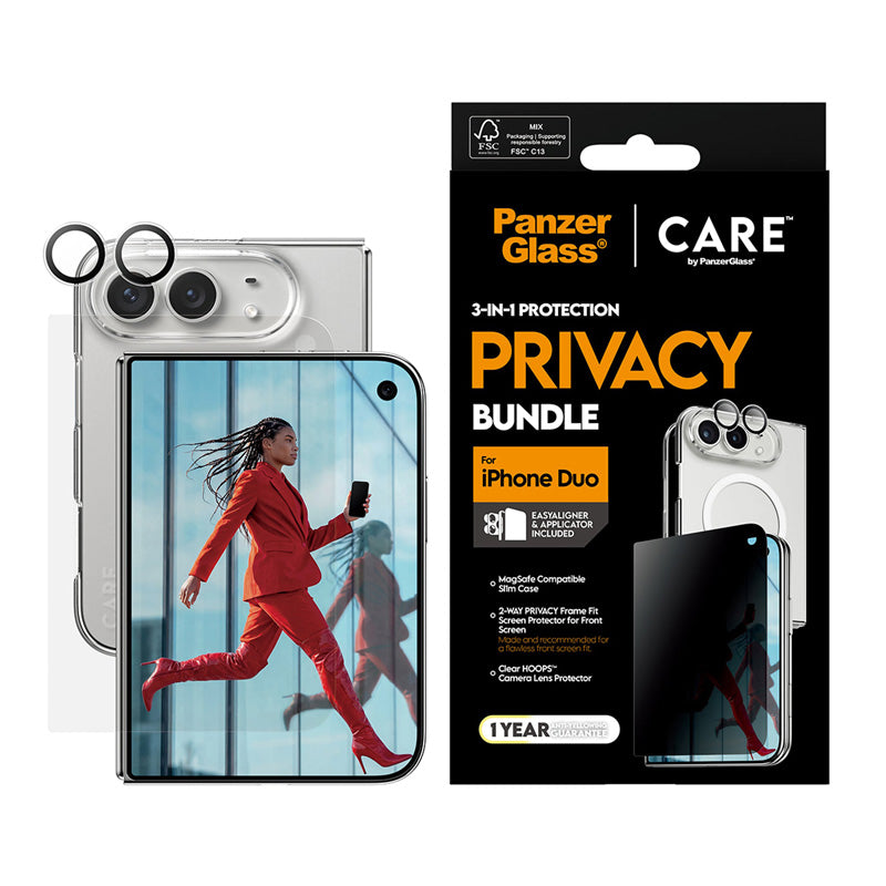 CARE™ by PanzerGlass® 3-in-1 Flagship Privacy Bundle iPhone Duo