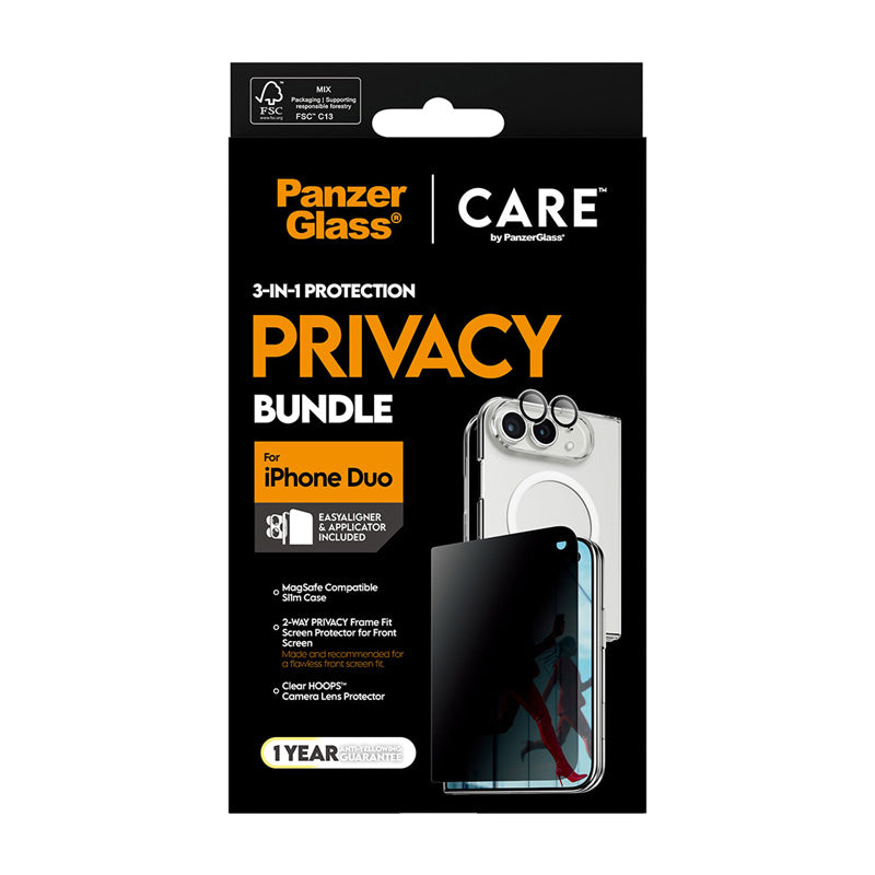 CARE™ by PanzerGlass® 3-in-1 Flagship Privacy Bundle iPhone Duo