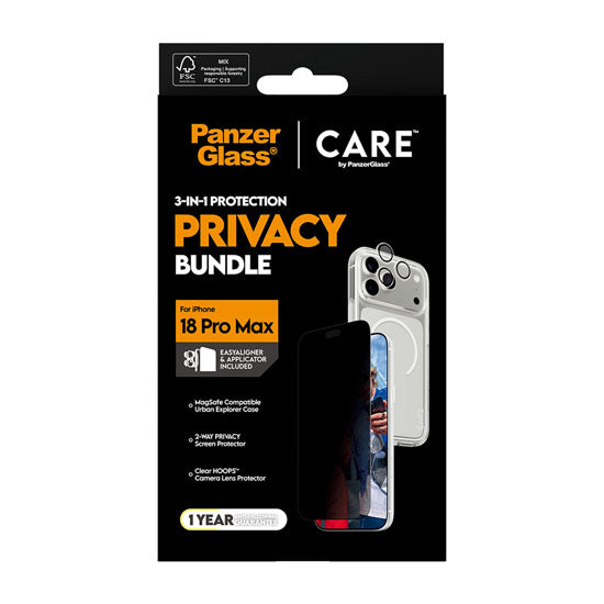 CARE by PanzerGlass® Privacy Flagship 3-en-1 Bundle iPhone 18 Pro Max
