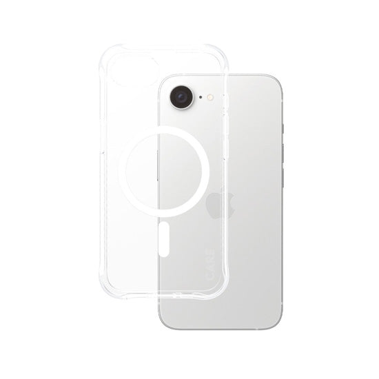 CARE™ by PanzerGlass® Samba Case Transparent w. White Qi Compatible iPhone 16e / 17e