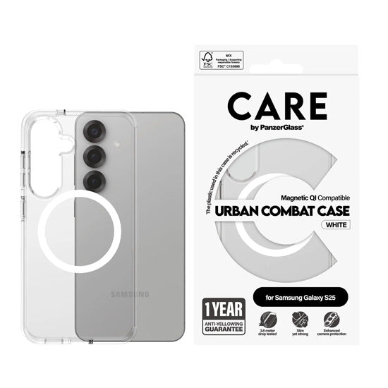 CARE by PanzerGlass® Flagship Case Transparent Urban Combat w. Samsung S25