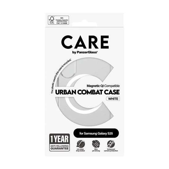 CARE by PanzerGlass® Flagship Case Transparent Urban Combat w. Samsung S25