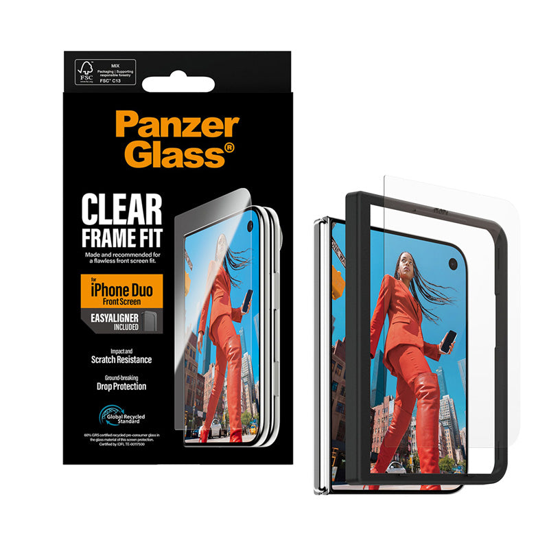 PanzerGlass® Front Screen Protector iPhone Duo FRAME FIT w. EasyAligner