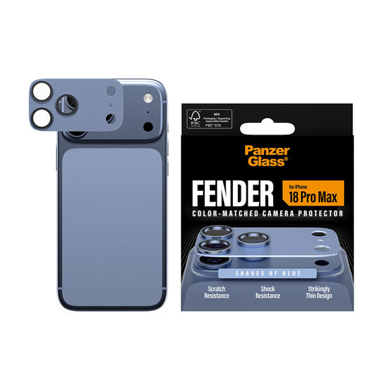 PanzerGlass® FENDER Camera Protector iPhone 18 Pro Max Shades of Blue