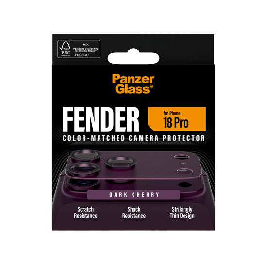 PanzerGlass® FENDER Camera Protector iPhone 18 Pro Dark Cherry