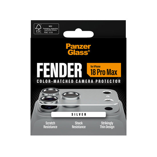 PanzerGlass® FENDER Camera Protector iPhone 18 Pro Max Silver