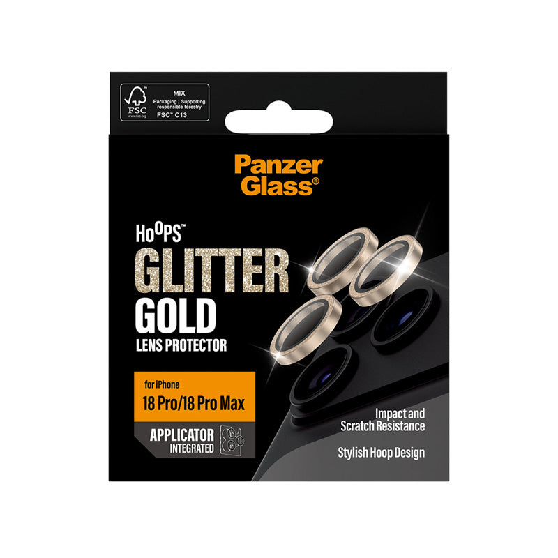 PanzerGlass® Hoops® Camera Lens Protector iPhone 18 Pro / Pro Max Glitter Gold