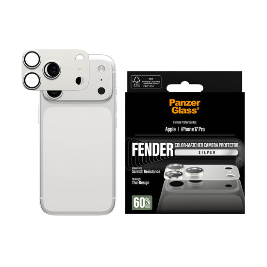 PanzerGlass® FENDER Camera Protector iPhone 17 Pro Silver