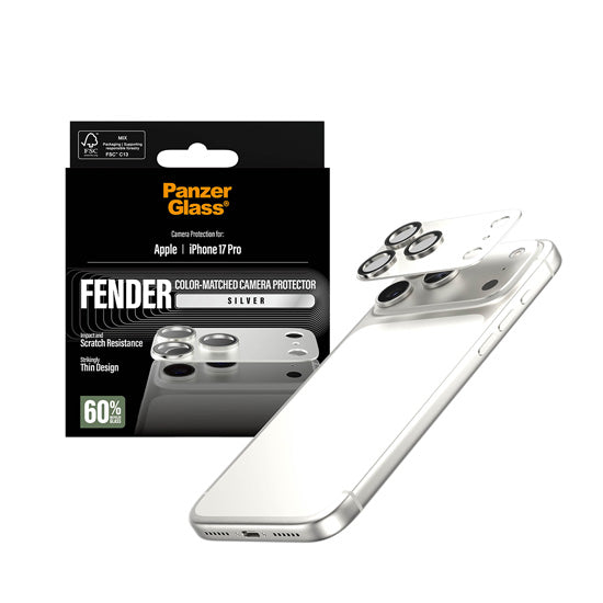 PanzerGlass® FENDER Camera Protector iPhone 17 Pro Silver