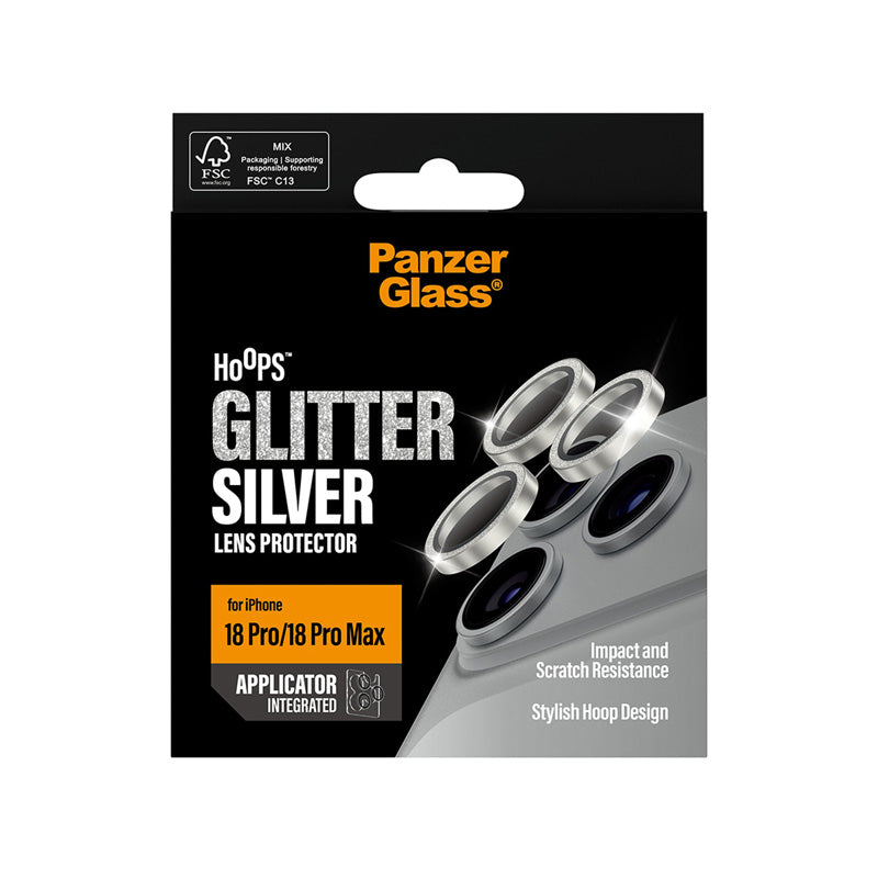 PanzerGlass® Hoops® Camera Lens Protector iPhone 18 Pro / Pro Max Glitter Silver