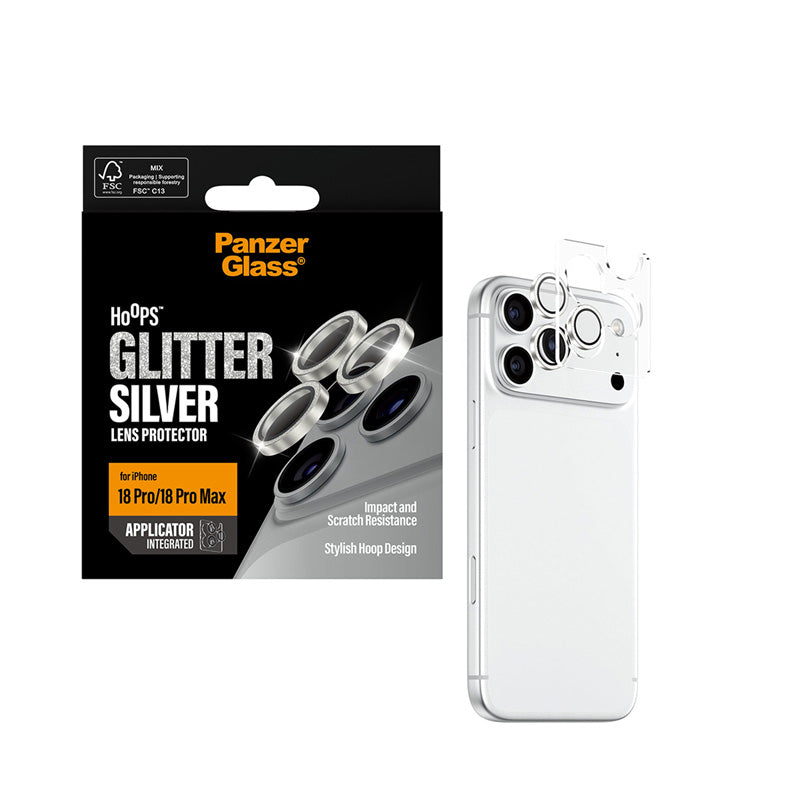 PanzerGlass® Hoops® Camera Lens Protector iPhone 18 Pro / Pro Max Glitter Silver
