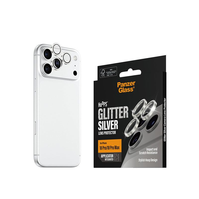PanzerGlass® Hoops® Camera Lens Protector iPhone 18 Pro / Pro Max Glitter Silver