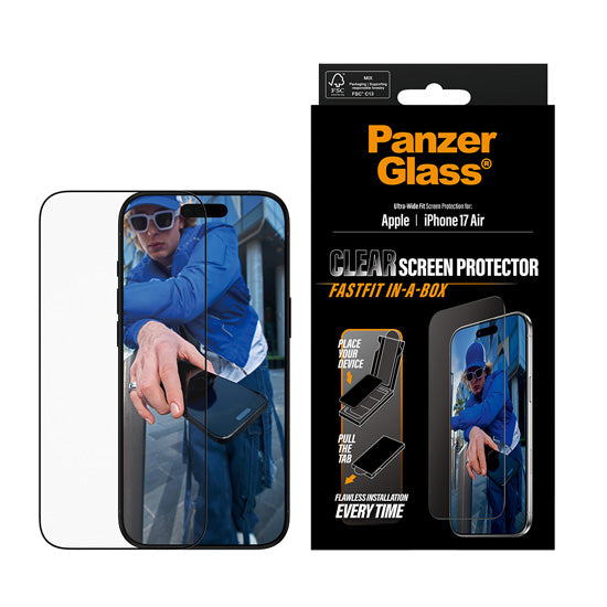 PanzerGlass® Screen Protector Ultra-Wide Fit w. Fastfit in-a-box iPhone Air