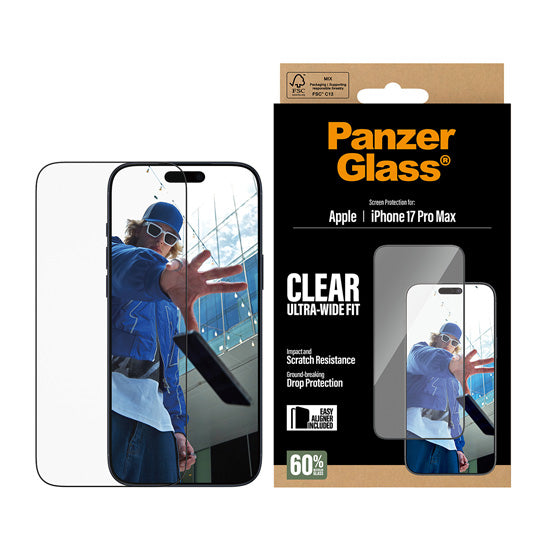 PanzerGlass® Privacy Screen Protector Ultra-Wide Fit w. EasyAligner iPhone 17 Pro Max