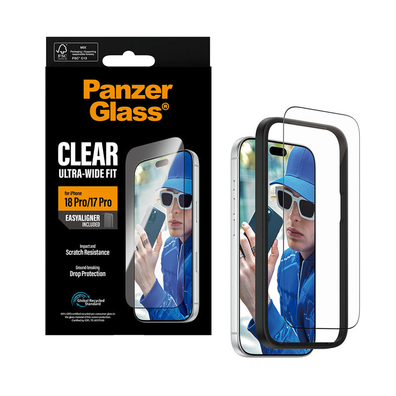 PanzerGlass® Screen Protector iPhone 18 Pro / 17 Pro Ultra-Wide Fit w. EasyAligner