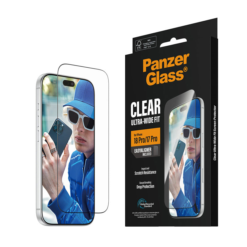 PanzerGlass® Screen Protector iPhone 18 Pro / 17 Pro Ultra-Wide Fit w. EasyAligner