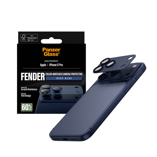 PanzerGlass® FENDER Camera Protector iPhone 17 Pro Deep Blue