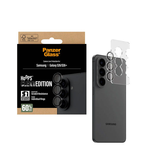 PanzerGlass® Hoops® Camera Lens Protector Transparent Samsung S26 / S26+