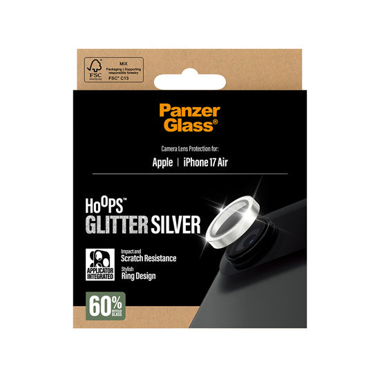 PanzerGlass® Hoops® Glitter Silver Camera Lens Protector iPhone Air