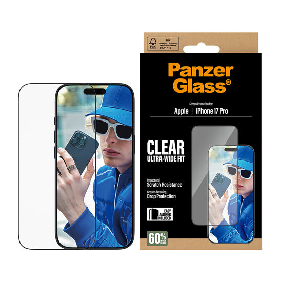 PanzerGlass® Privacy Screen Protector Ultra-Wide Fit w. EasyAligner iPhone 17 Pro
